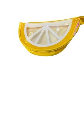 Yellow Citrus Slice Clear Vinyl Cosmetic Pouch